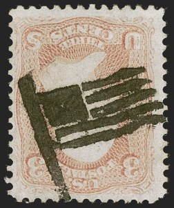 Sale 1255, Lot 415, 3c 1861 Issue, Cancellations (Scott 65)
