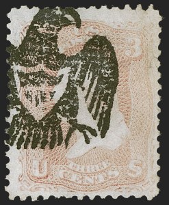 Sale 1255, Lot 418, 3c 1861 Issue, Cancellations (Scott 65)