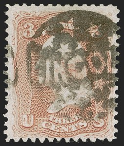 Sale 1255, Lot 421, 3c 1861 Issue, Cancellations (Scott 65)