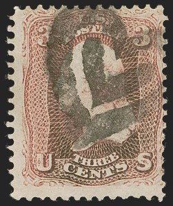 Sale 1255, Lot 437, 3c 1861 Issue, Cancellations (Scott 65)
