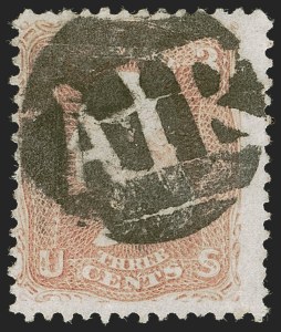 Sale 1255, Lot 442, 3c 1861 Issue, Cancellations (Scott 65)