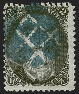 Sale 1255, Lot 555, 1867-68 Grilled Issue, A, C, D, Z Grills (Scott 79-85E)