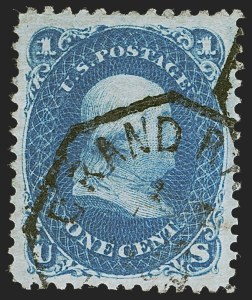 Sale 1255, Lot 564, 1867-68 Grilled Issue, E Grills (Scott 86-91)
