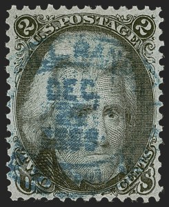 Sale 1255, Lot 570, 1867-68 Grilled Issue, E Grills (Scott 86-91)