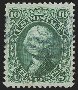 Sale 1255, Lot 578, 1867-68 Grilled Issue, E Grills (Scott 86-91)