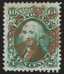 Sale 1255, Lot 579, 1867-68 Grilled Issue, E Grills (Scott 86-91)