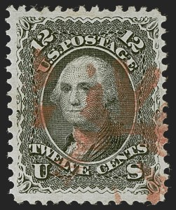 Sale 1255, Lot 580, 1867-68 Grilled Issue, E Grills (Scott 86-91)
