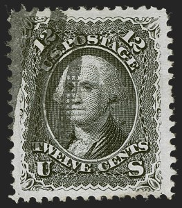 Sale 1255, Lot 582, 1867-68 Grilled Issue, E Grills (Scott 86-91)
