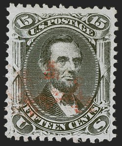 Sale 1255, Lot 583, 1867-68 Grilled Issue, E Grills (Scott 86-91)