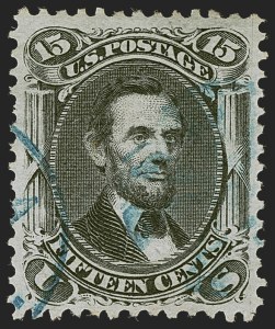 Sale 1255, Lot 584, 1867-68 Grilled Issue, E Grills (Scott 86-91)