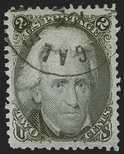 Sale 1255, Lot 594, 1867-68 Grilled Issue, F Grills (Scott 92-101)