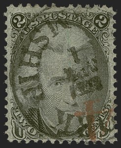 Sale 1255, Lot 595, 1867-68 Grilled Issue, F Grills (Scott 92-101)