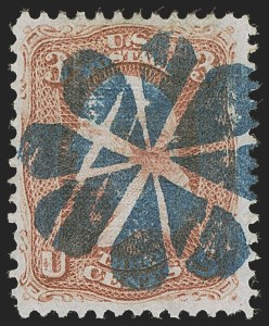 Sale 1255, Lot 597, 1867-68 Grilled Issue, F Grills (Scott 92-101)