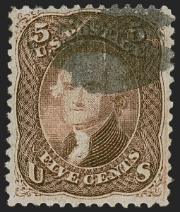 Sale 1255, Lot 606, 1867-68 Grilled Issue, F Grills (Scott 92-101)