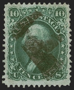 Sale 1255, Lot 612, 1867-68 Grilled Issue, F Grills (Scott 92-101)