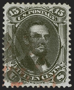 Sale 1255, Lot 616, 1867-68 Grilled Issue, F Grills (Scott 92-101)