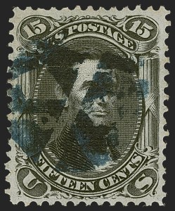 Sale 1255, Lot 618, 1867-68 Grilled Issue, F Grills (Scott 92-101)