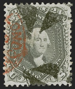 Sale 1255, Lot 619, 1867-68 Grilled Issue, F Grills (Scott 92-101)