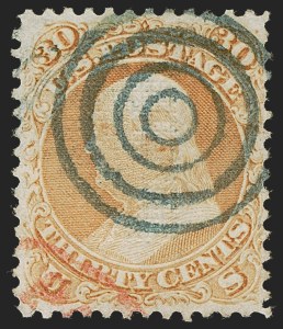 Sale 1255, Lot 622, 1867-68 Grilled Issue, F Grills (Scott 92-101)