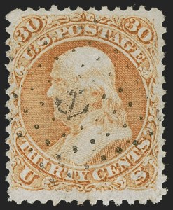 Sale 1255, Lot 626, 1867-68 Grilled Issue, F Grills (Scott 92-101)