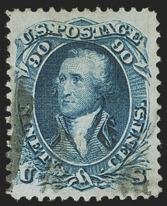 Sale 1255, Lot 627, 1867-68 Grilled Issue, F Grills (Scott 92-101)