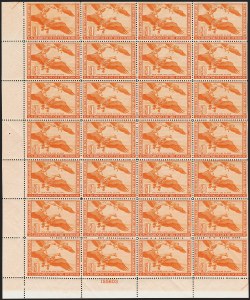 Sale 1258, Lot 3105, Complete Panes and Souvenir Sheets