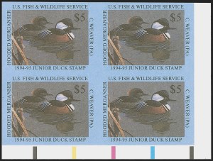 Sale 1258, Lot 3174, Junior Duck Stamps, $5.00 1993-1994 Junior Duck Stamp, Imperforate (JDS1 var, JDS2 var) Sale 1258, Lot 3174, Junior Duck Stamps