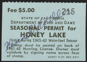Sale 1258, Lot 3190, State Hunting Permit Stamps