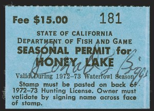 Sale 1258, Lot 3200, State Hunting Permit Stamps