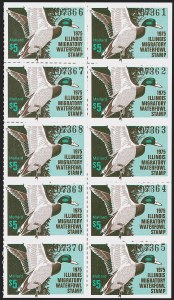 Sale 1258, Lot 3205, State Hunting Permit Stamps
