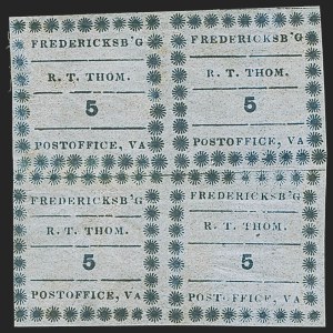 Sale 1260, Lot 152, Civil War and Confederate States: Stampless thru Postmasters' Provisionals