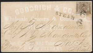 Sale 1260, Lot 155, Civil War and Confederate States: Stampless thru Postmasters' Provisionals