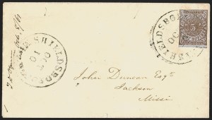 Sale 1260, Lot 156, Civil War and Confederate States: Stampless thru Postmasters' Provisionals