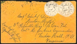Sale 1260, Lot 159, Civil War and Confederate States: Stampless thru Postmasters' Provisionals