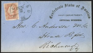 Sale 1260, Lot 167, Civil War and Confederate States: General Issues, Flag-of-Truce, Blockade