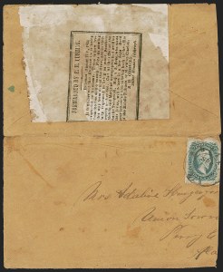 Sale 1260, Lot 171, Civil War and Confederate States: General Issues, Flag-of-Truce, Blockade