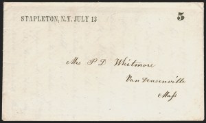 Sale 1262, Lot 21, Autographs and Free Franks, Stampless