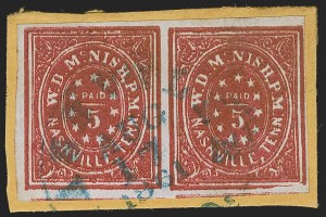 Sale 1262, Lot 408, Postmasters’ Provisionals