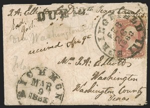 Sale 1262, Lot 524, Blockade, Trans-Mississippi, Flag-of-Truce, Balances
