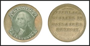 Sale 1268, Lot 162, Civil War Encased Postage