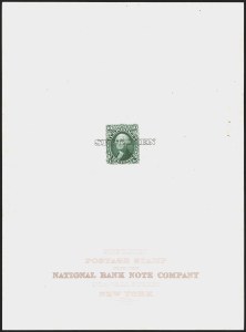 Sale 1268, Lot 20, Essays, Proofs and Specimens