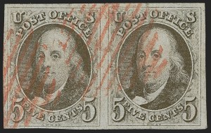Sale 1268, Lot 55, 1847 Issue and 1875 Reproduction (Scott 1-4)