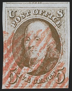 Sale 1278, Lot 3037, 1847 Issue and 1847  Reproduction (Scott 1-4)