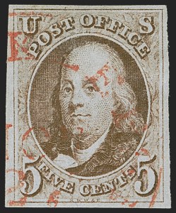Sale 1278, Lot 3039, 1847 Issue and 1847  Reproduction (Scott 1-4)