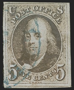 Sale 1278, Lot 3042, 1847 Issue and 1847  Reproduction (Scott 1-4)