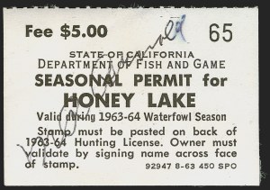 Sale 1278, Lot 4031, Hunting Permits