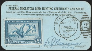 Sale 1285, Lot 2269, Parcel Post, Postal Stationery, Hunting Permits, Savings