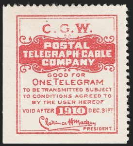 Sale 1285, Lot 2288, Telegraph Stamps