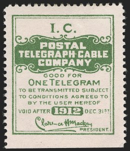 Sale 1285, Lot 2291, Telegraph Stamps