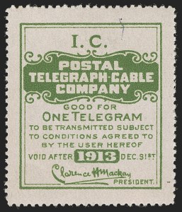 Sale 1285, Lot 2292, Telegraph Stamps